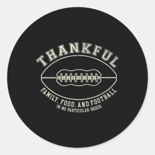 Leuke Herfst Thanksgiving dankbaar voor voetbal on Ronde Sticker