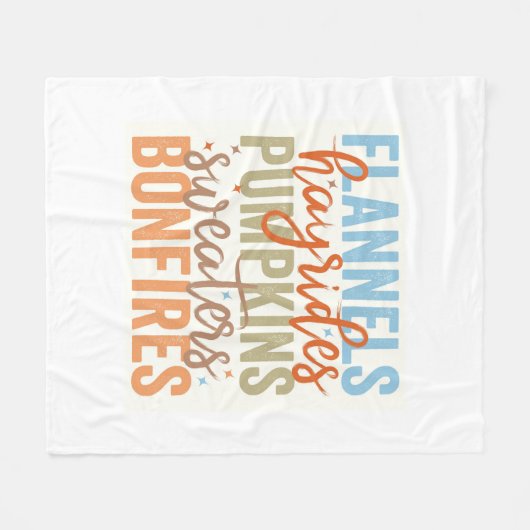 Leuke Herfst vibes Fleece Deken (Voorkant (Horizontaal))