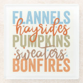 Leuke Herfst vibes Glazen Onderzetter (Voorkant)