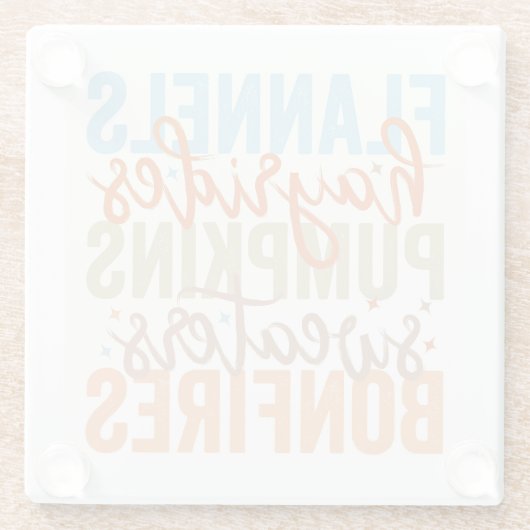 Leuke Herfst vibes Glazen Onderzetter (Achterkant)