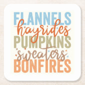 Leuke Herfst vibes Kartonnen Onderzetters (Voorkant)