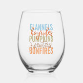 Leuke Herfst vibes Wijnglas Zonder Voet (Voorkant)