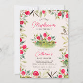 Leuke herfst waterverf kleine paddenstoel baby sho kaart (Voorkant)