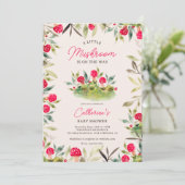 Leuke herfst waterverf kleine paddenstoel baby sho kaart (Staand voorkant)