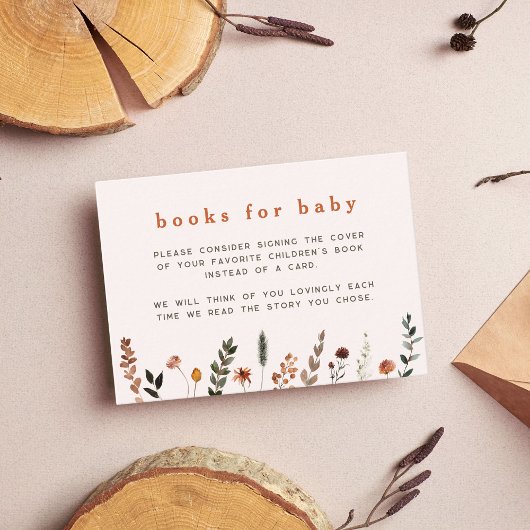 Leuke Herfst Wildflower Boeken voor Baby Informatiekaartje