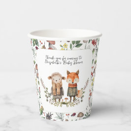 Leuke herfst | Woodland Forest Baby shower Papieren Bekers