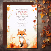 Leuke herfst Woodland Fox Herfst Verjaardag Kaart