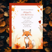Leuke herfst Woodland Fox Herfst Verjaardag Kaart