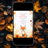 Leuke herfst Woodland Fox Herfst Verjaardag Kaart