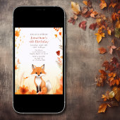 Leuke herfst Woodland Fox Herfst Verjaardag Kaart