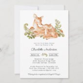 Leuke herten bos Baby shower thema Kaart (Voorkant)