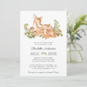 Leuke herten bos Baby shower thema Kaart (Staand voorkant)