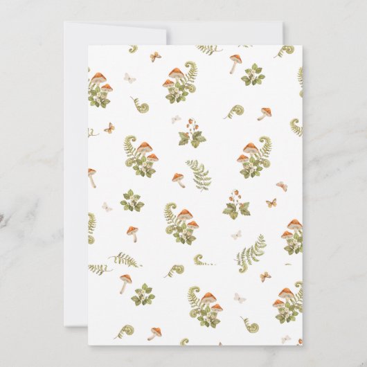 Leuke herten bos Baby shower thema Kaart (Achterkant)