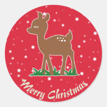 Leuke hertenpuppy  rood bruin vrolijk kerstfeest