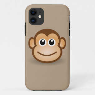 leuke het glimlachen geanimeerde aap iPhone 11 hoesje