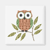 Leuke hete uil keukenmagneet magneet (Voorkant)