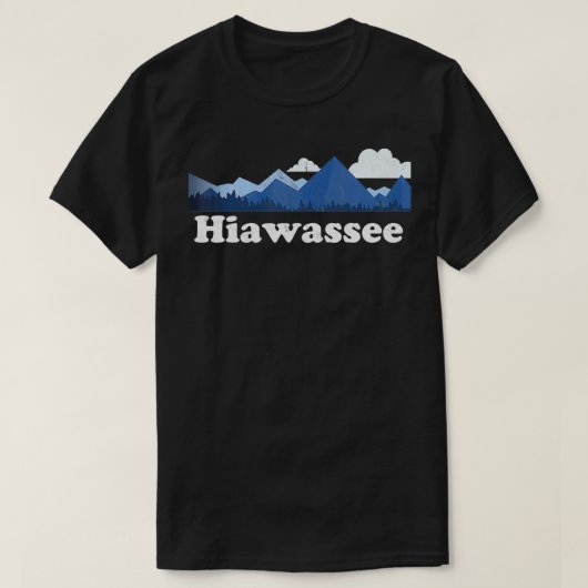 Leuke Hiawassee Georgia GA Retro Blue Ridge Mounta T-shirt (Design voorkant)