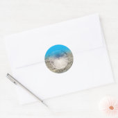 Leuke Higgins Beach Zand Dollar Blauw Ombre Ronde Sticker (Envelop)