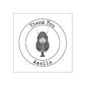 Leuke Highland Koe Dank u Rubberstempel (Afrduk)