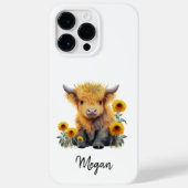 Leuke Highland Koe Geel Zonnebloem Case-Mate iPhone Case (Achterkant)