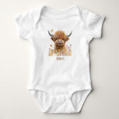 Leuke Highland Koe gepersonaliseerd Romper (Voorkant)