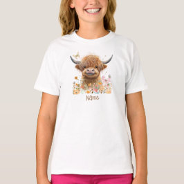 Leuke Highland Koe gepersonaliseerd T-shirt