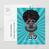 Leuke Hip Hop Rap Tutu Meisje Verjaardagsfeestje Briefkaart (Voorkant / Achterkant)