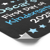 Leuke Hip School Jongen Eerste Dag van School Chal Poster (Hoek)