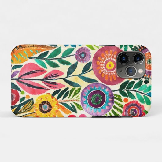 Leuke hippie bloem patroon Case-Mate iPhone case (Achterkant (horizontaal))