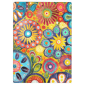 Leuke hippie bloem patroon klembord (Achterkant)