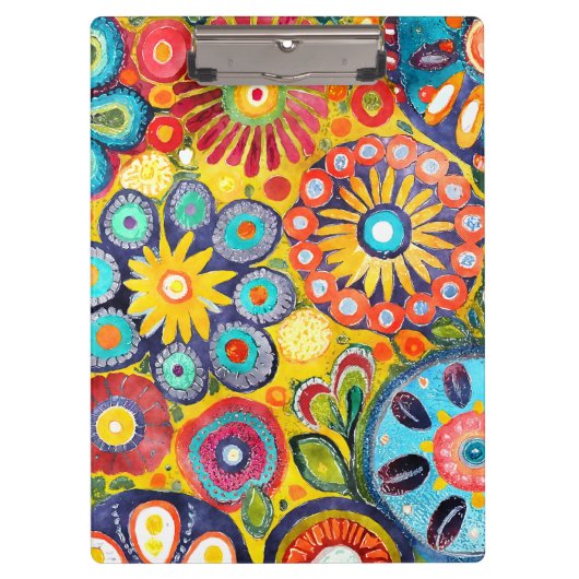 Leuke hippie bloem patroon klembord (Voorkant)