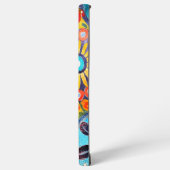 Leuke hippie bloem patroon samsung galaxy hoesje (Linkerkant)