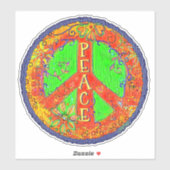 Leuke Hippie Vredesbord Inspirivity Floral Sticker (Vel)