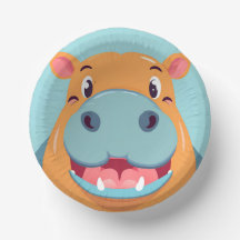 Leuke Hippo Face safari Wild oerwoud Verjaardagsfe