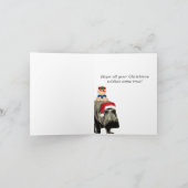 Leuke Hippo wil weinig Kind voor kerst Kaart (Binnen)