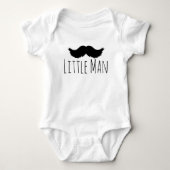 Leuke hipster snor kleine man romper (Voorkant)
