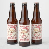Leuke Ho Ho Retro Kerstman Kerstfeestje Bier Etiket (Flessen)