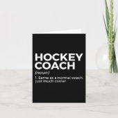 Leuke Hockey Coach Definitie Kaart (Voorkant)