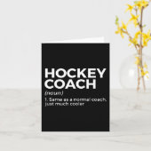 Leuke Hockey Coach Definitie Kaart (Gele Bloem)