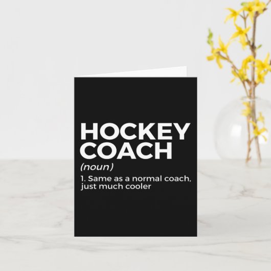 Leuke Hockey Coach Definitie Kaart (Gele Bloem)