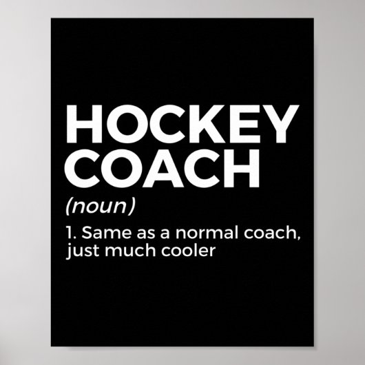 Leuke Hockey Coach Definitie Poster (Voorkant)