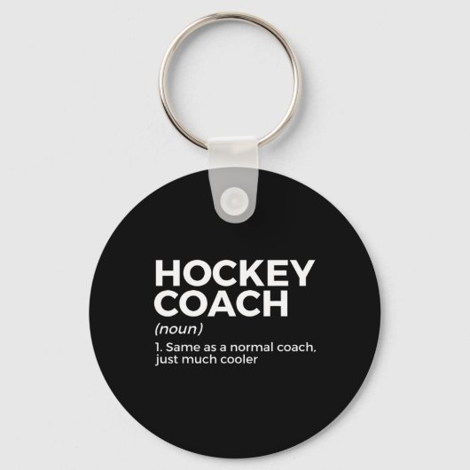 Leuke Hockey Coach Definitie Sleutelhanger (Voorkant)
