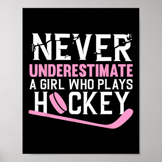 Leuke Hockey Kunst Voor Meisjes Vrouwen Hockey Spe Poster (Voorkant)