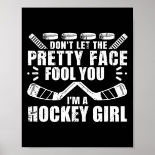 Leuke Hockey Kunst Voor Vrouwen Meisjes Hockey Pla Poster
