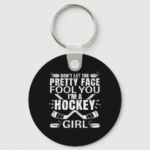 Leuke Hockey Kunst Voor Vrouwen Meisjes Hockey Pla Sleutelhanger
