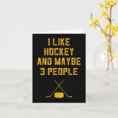 Leuke hockey liefhebber voor mannen Ik hou van hoc Kaart (Gele Bloem)