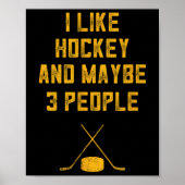 Leuke hockey liefhebber voor mannen Ik hou van hoc Poster (Voorkant)
