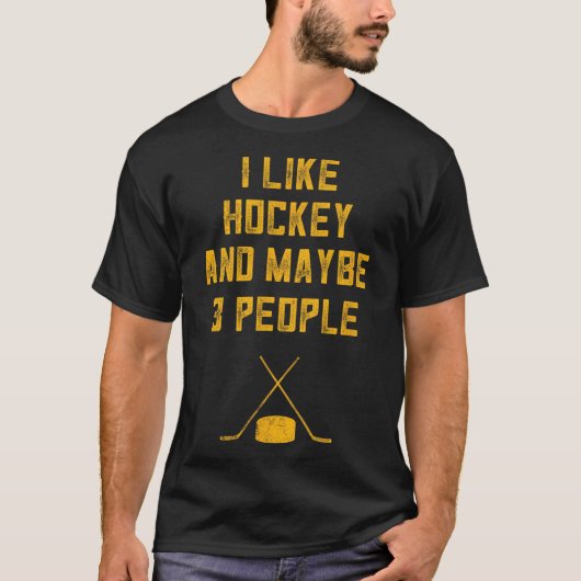 Leuke hockey liefhebber voor mannen Ik hou van hoc T-shirt (Voorkant)