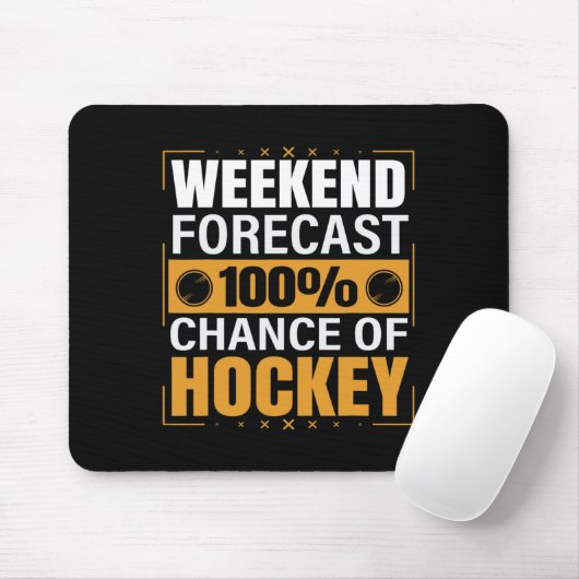 Leuke Hockey Lovers Weekend Forecast Kans van Hock Muismat (Met muis)