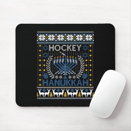 Leuke Hockey Menorah Chanoeka Joods Festival Vakan Muismat (Met muis)